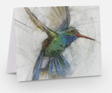 Note Cards - Blue Hummingbird